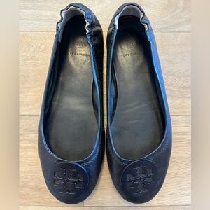 Tory Burch Reva Black Ballet Flats